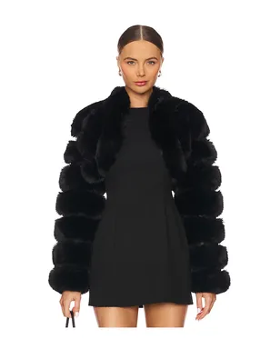 Adrienne Landau FAUX FOX FUR ショートジャケット - サムネイル2