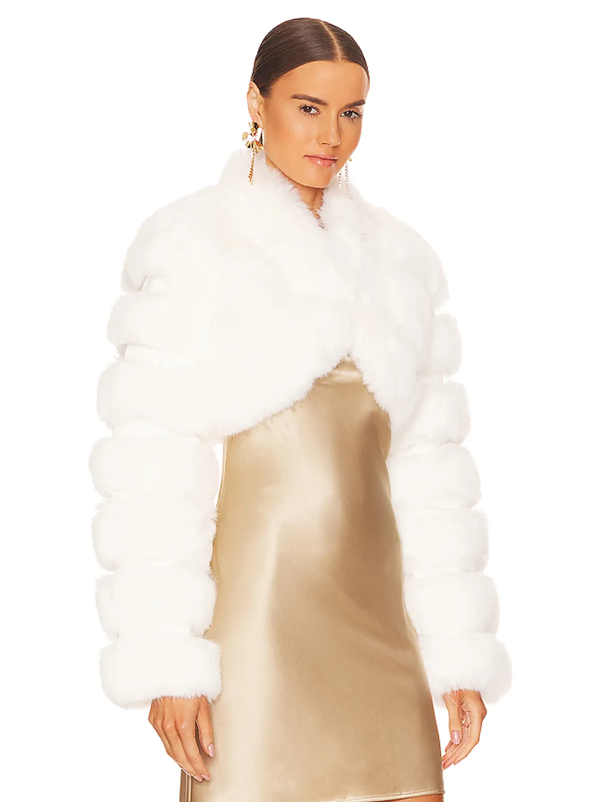 Adrienne Landau FAUX FOX FUR SHORT ジャケット - 画像2