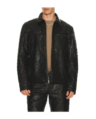 Affliction QUILTED レザージャケット - サムネイル1