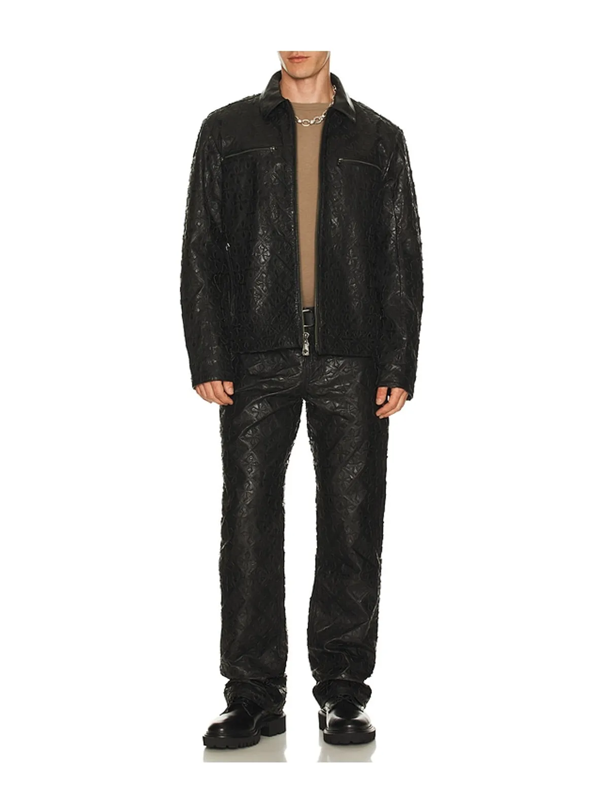 Affliction QUILTED レザージャケット - 画像3