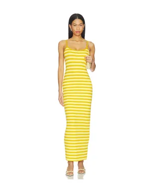 AFRM ASHLYN COZY RIB ドレス - Yellow,Mustard. - サムネイル1