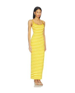 AFRM ASHLYN COZY RIB ドレス - Yellow,Mustard. - サムネイル2