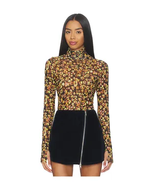 AFRM ZADIE FLOCKED MESH トップ - サムネイル1