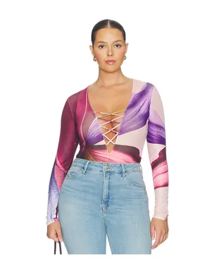 AFRM ZADIE ボディスーツ - Purple,Fuchsia. - サムネイル2