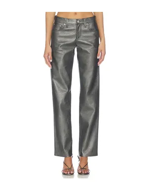 AGOLDE LOW RISE SLIM パンツ - Metallic Silver, grey. - サムネイル1