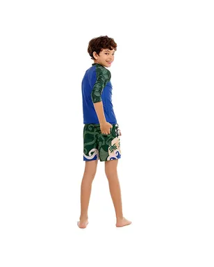 Agua Bendita Noah Thamar Swim Shirt - Blue,Green. - サムネイル5