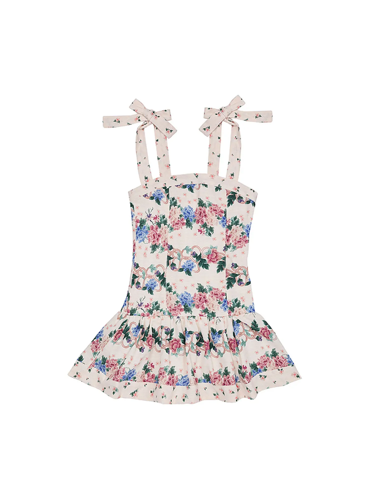 Agua Bendita KAIO IVY ミニドレス - White,Pink. - 画像1