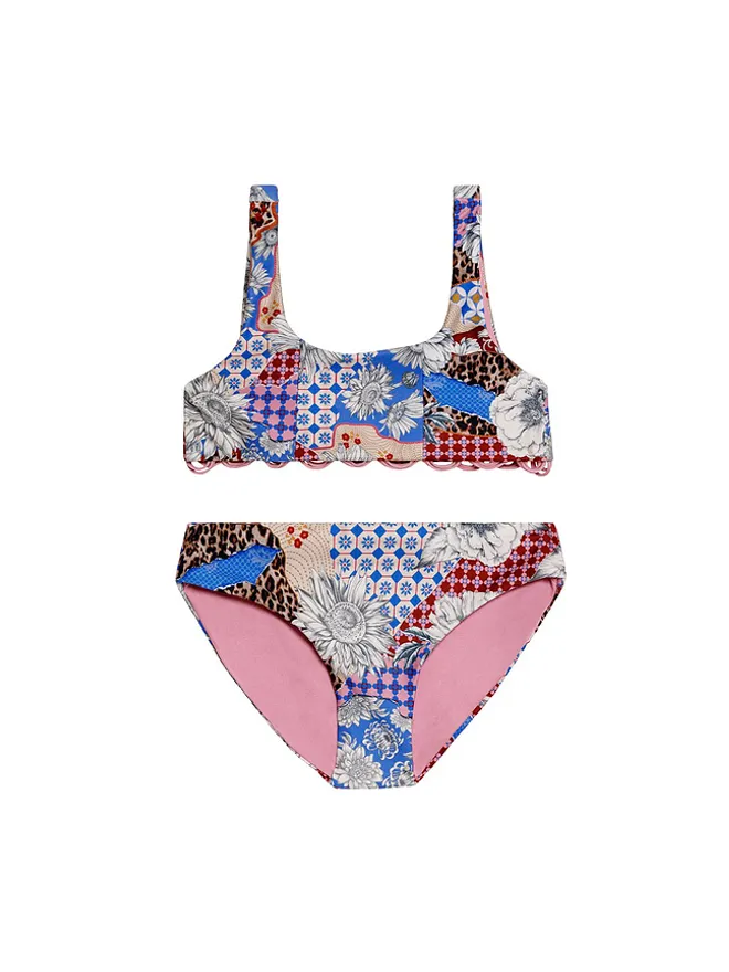 Agua Bendita Agua Bendita DOLCE QUILT ビキニセット - Blue,Burgundy.の商品画像