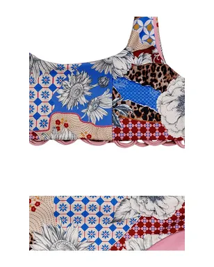 Agua Bendita DOLCE QUILT ビキニセット - Blue,Burgundy. - サムネイル3