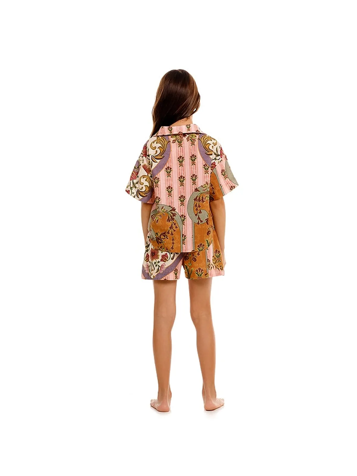 Agua Bendita CLARABELLE AURA シャツ - Pink,Brown. - 画像5