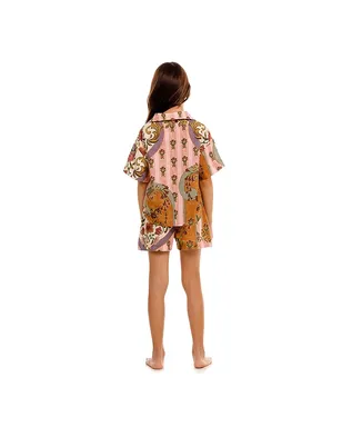 Agua Bendita CLARABELLE AURA シャツ - Pink,Brown. - サムネイル5