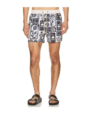 Agua Bendita スイムトランクス - Navy,White. - サムネイル1