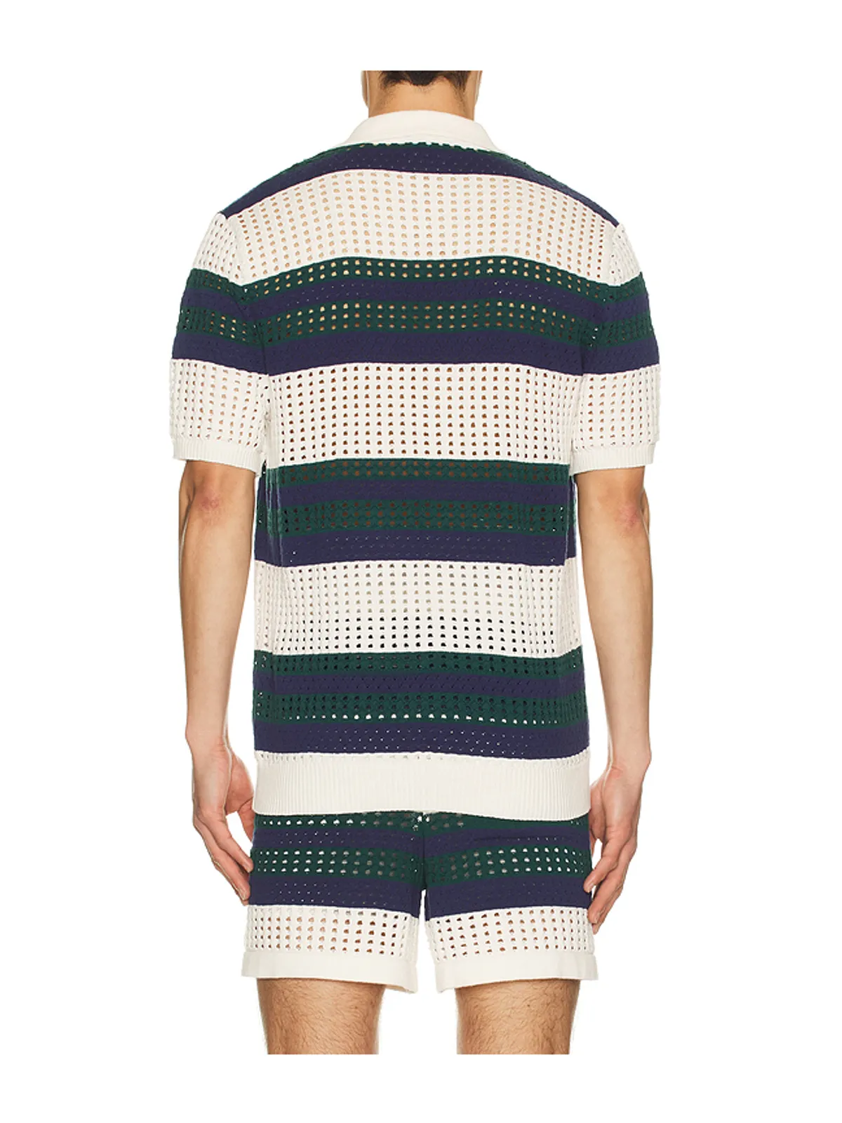 Agua Bendita シャツ - White,Navy. - 画像2