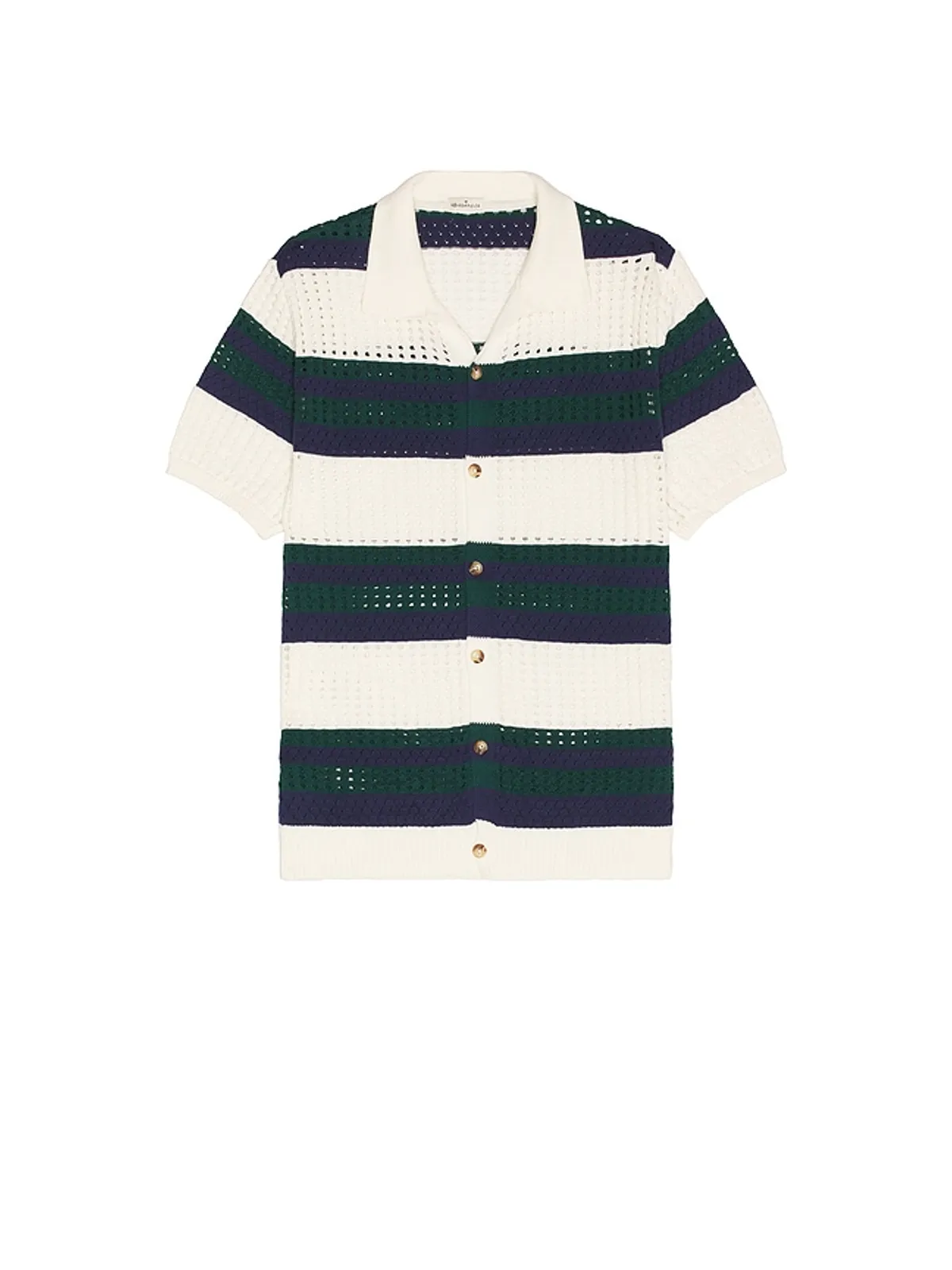 Agua Bendita シャツ - White,Navy. - 画像4