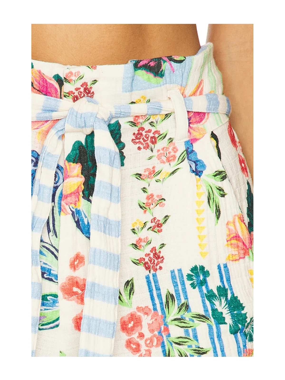 Agua Bendita ADDISON ショートパンツ - Cream,Blue. - 画像6
