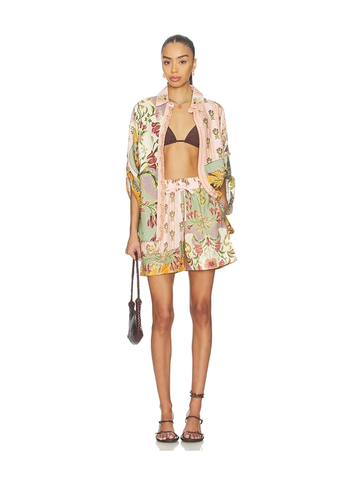 Agua Bendita RENATA ショートパンツ - Pink,Sage. - 画像5