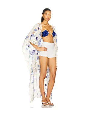 Agua Bendita DARA ローブ - Ivory,Blue. - サムネイル2