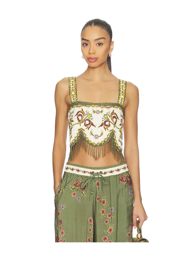 Agua Bendita Agua Bendita AIDA トップ - Olive,White.の商品画像