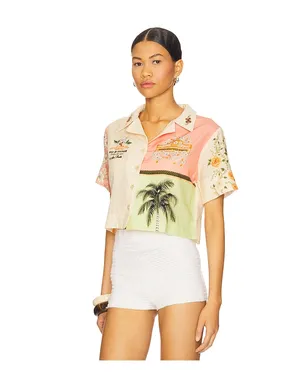 Agua Bendita ITSY ショートスリーブ - Tan,Coral. - サムネイル3