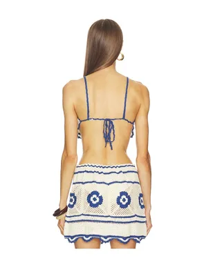Agua Bendita MELISSA トップ - White,Blue. - サムネイル3