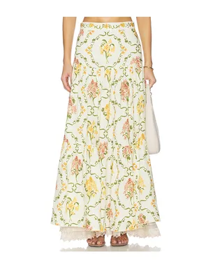 Agua by Agua Bendita ANIS スカート - Ivory,Yellow. - サムネイル1