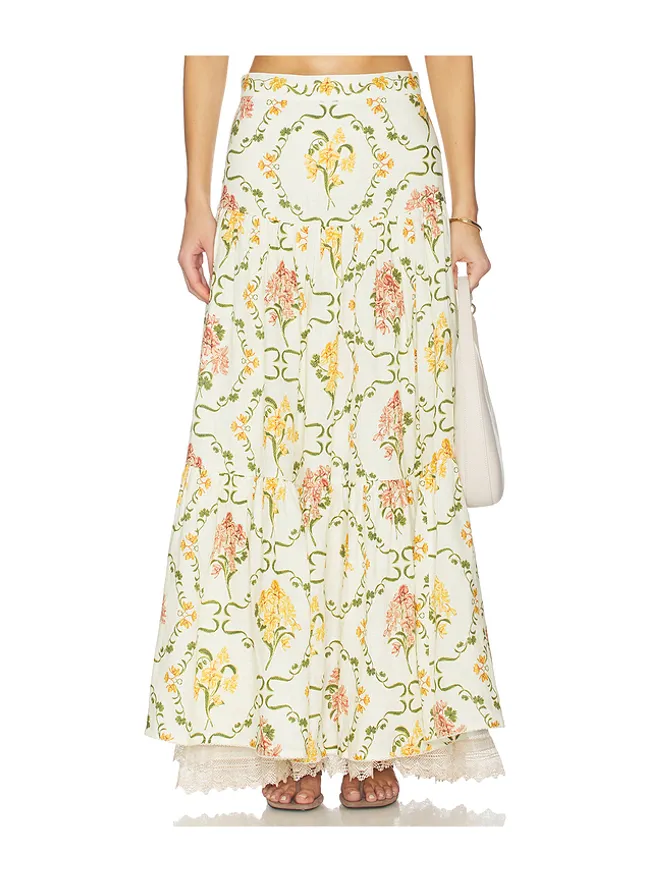 Agua by Agua Bendita Agua by Agua Bendita ANIS スカート - Ivory,Yellow.の商品画像