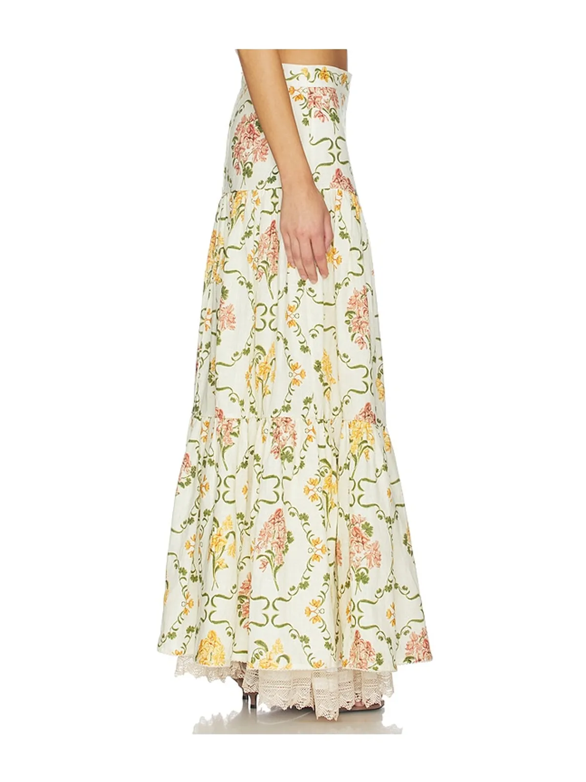 Agua by Agua Bendita ANIS スカート - Ivory,Yellow. - 画像3
