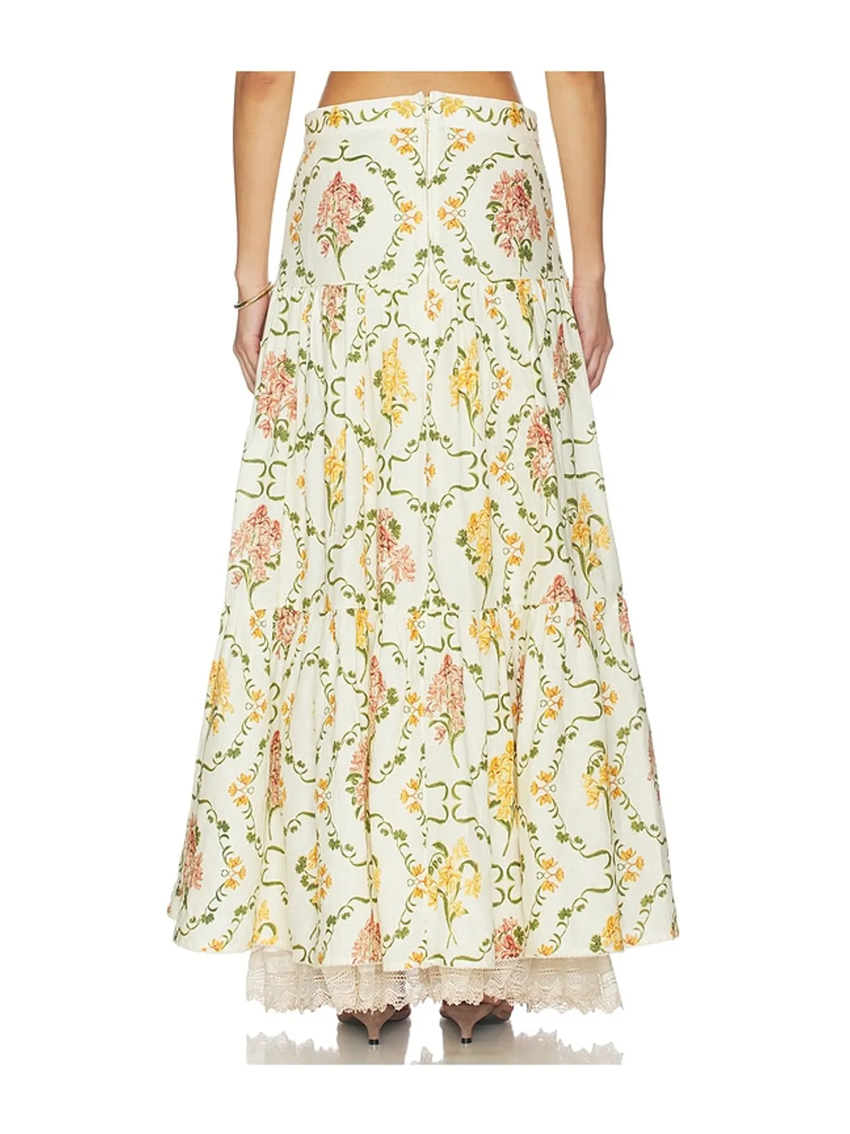 Agua by Agua Bendita ANIS スカート - Ivory,Yellow. - 画像4