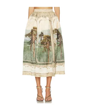 Agua by Agua Bendita TANGELO ミディ丈スカート - Beige,Green. - サムネイル1