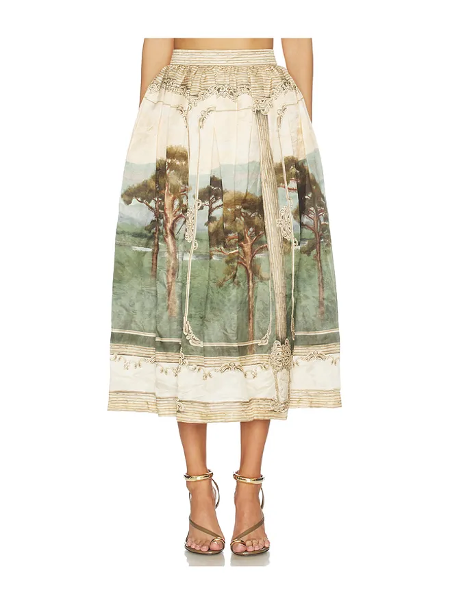Agua by Agua Bendita Agua by Agua Bendita TANGELO ミディ丈スカート - Beige,Green.の商品画像