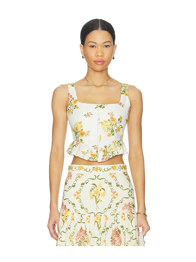 Agua by Agua Bendita Agua by Agua Bendita ESLABON トップ - Ivory,Yellow.の商品画像