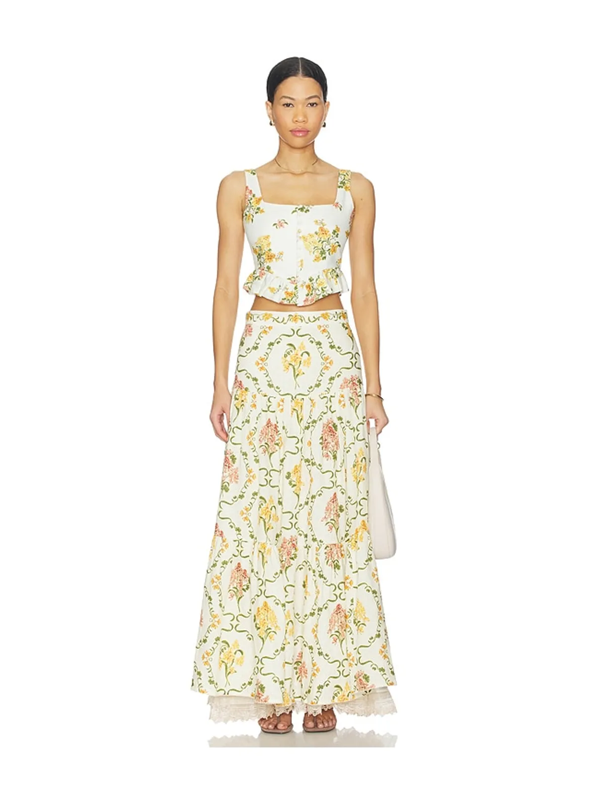 Agua by Agua Bendita ESLABON トップ - Ivory,Yellow. - 画像4