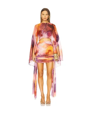 Andrea Iyamah BINA スカート - Orange,Purple. - サムネイル6