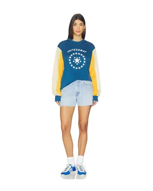 Araminta James SPEEDWAY グラフィックTシャツ - Blue,Yellow. - サムネイル4