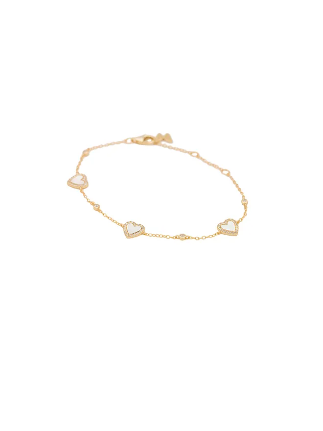 By Adina Eden By Adina Eden EDEN PAVE HEART ブレスレットの商品画像