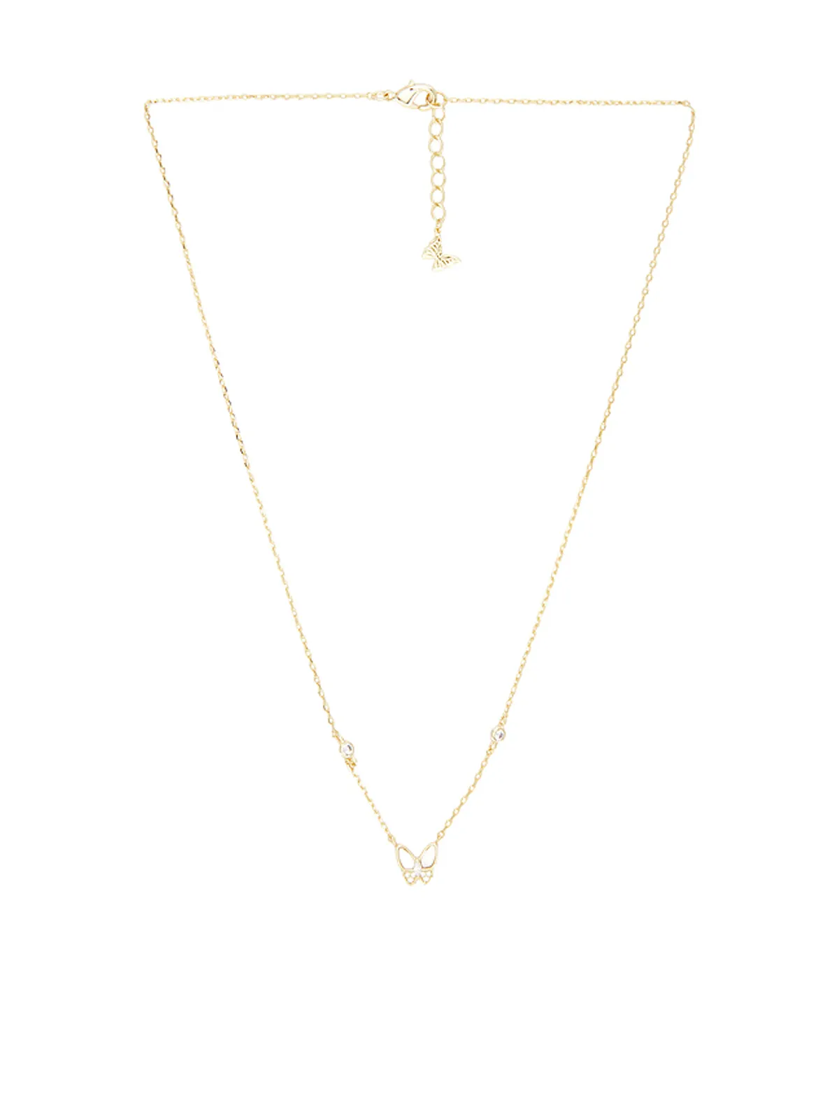 By Adina Eden EDEN ペンダントネックレス - White,Metallic Gold. - 画像1