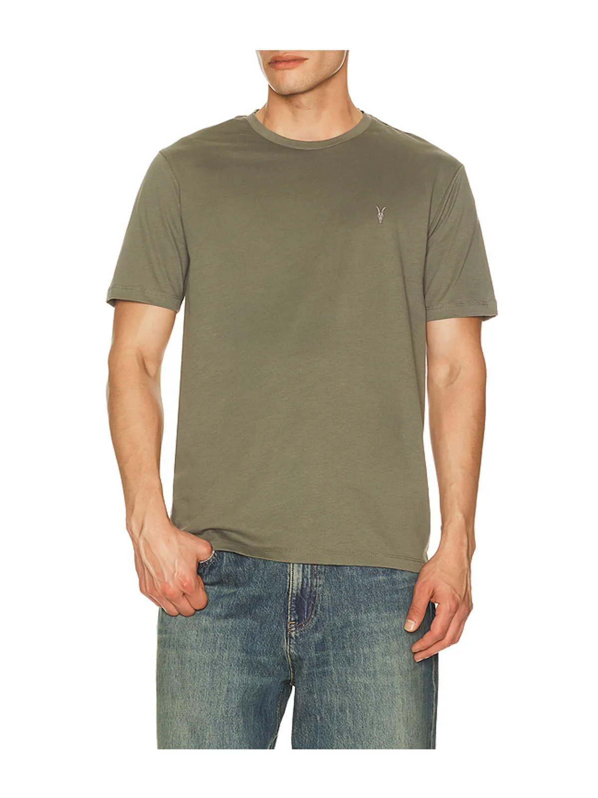 ALLSAINTS BRACE トップ - Olive,White. - 画像2