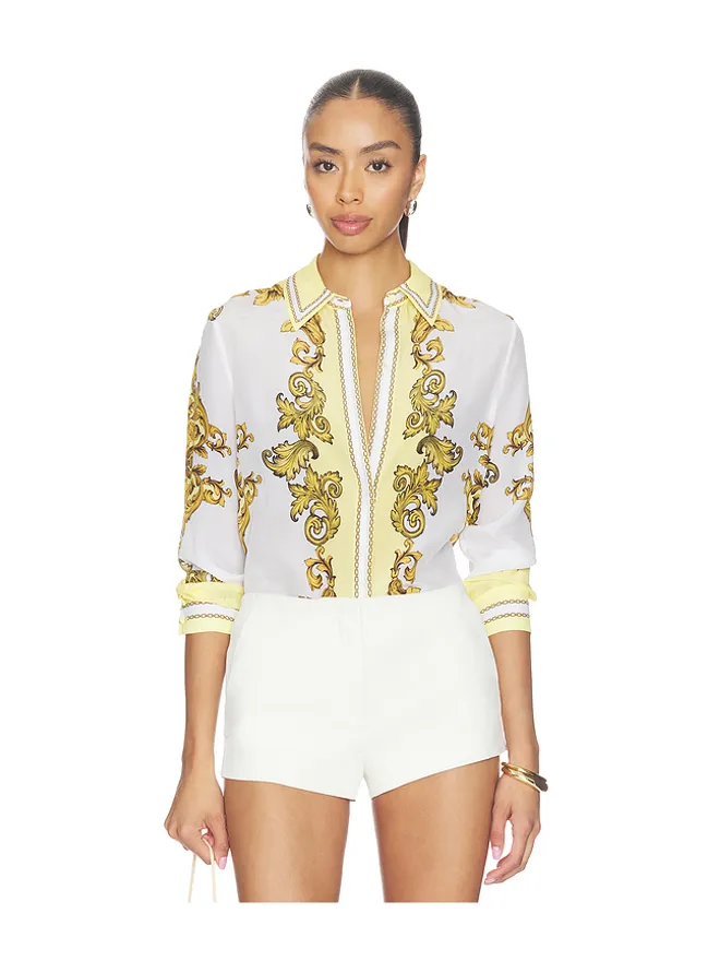 Alice + Olivia Alice + Olivia WILLA トップ - Yellow,White.の商品画像