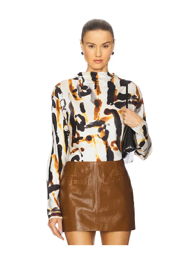 A.L.C. A.L.C. GEORGIA トップ - Cream,Brown.の商品画像