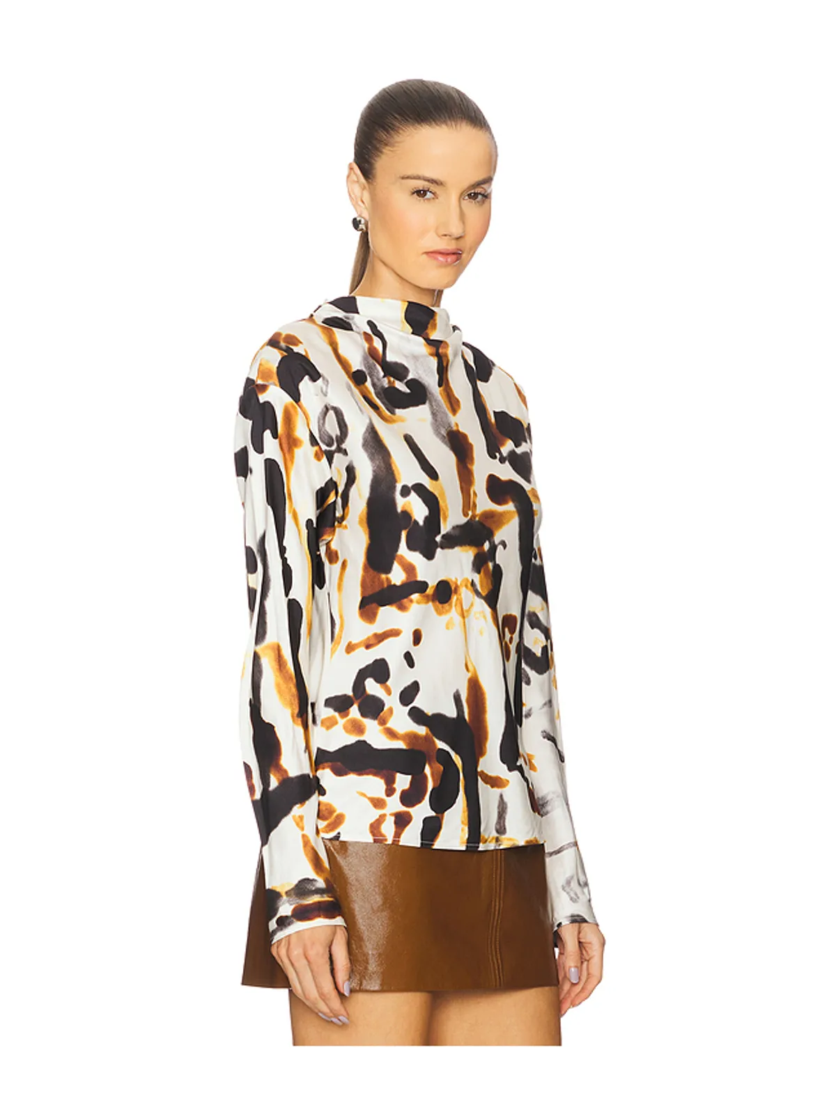 A.L.C. GEORGIA トップ - Cream,Brown. - 画像2