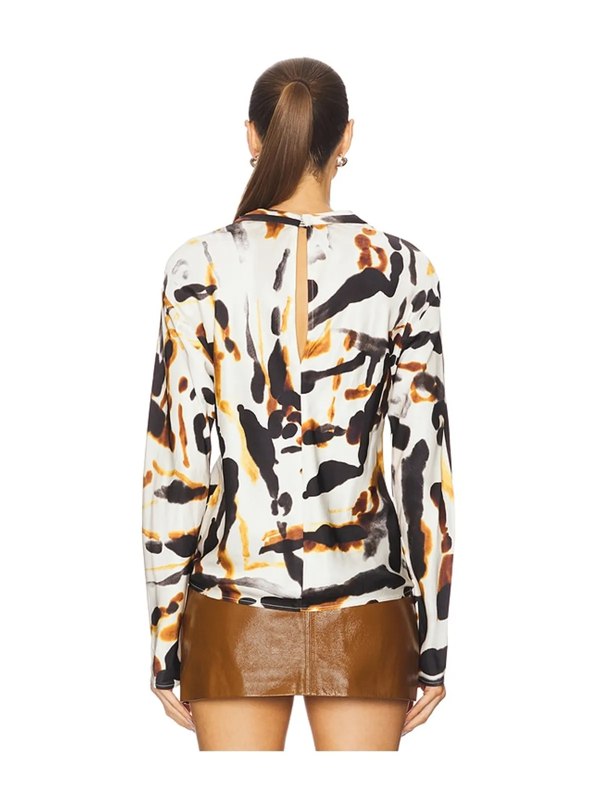 A.L.C. GEORGIA トップ - Cream,Brown. - 画像3
