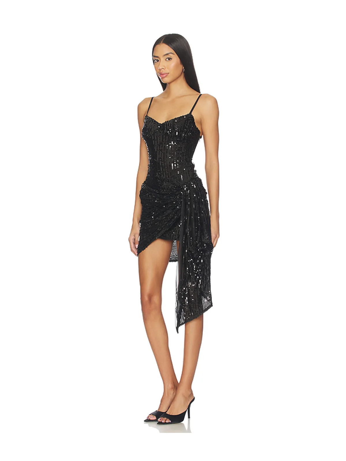 AREA WRAPPED SEQUIN MINI ドレス - 画像2