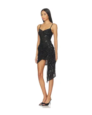 AREA WRAPPED SEQUIN MINI ドレス - サムネイル2