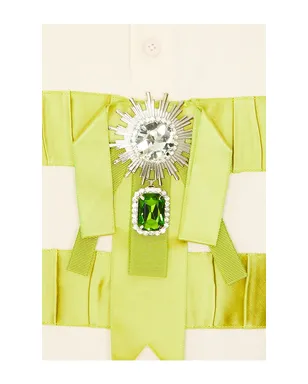 AREA CRYSTAL ポロドレス - Cream,Green. - サムネイル4