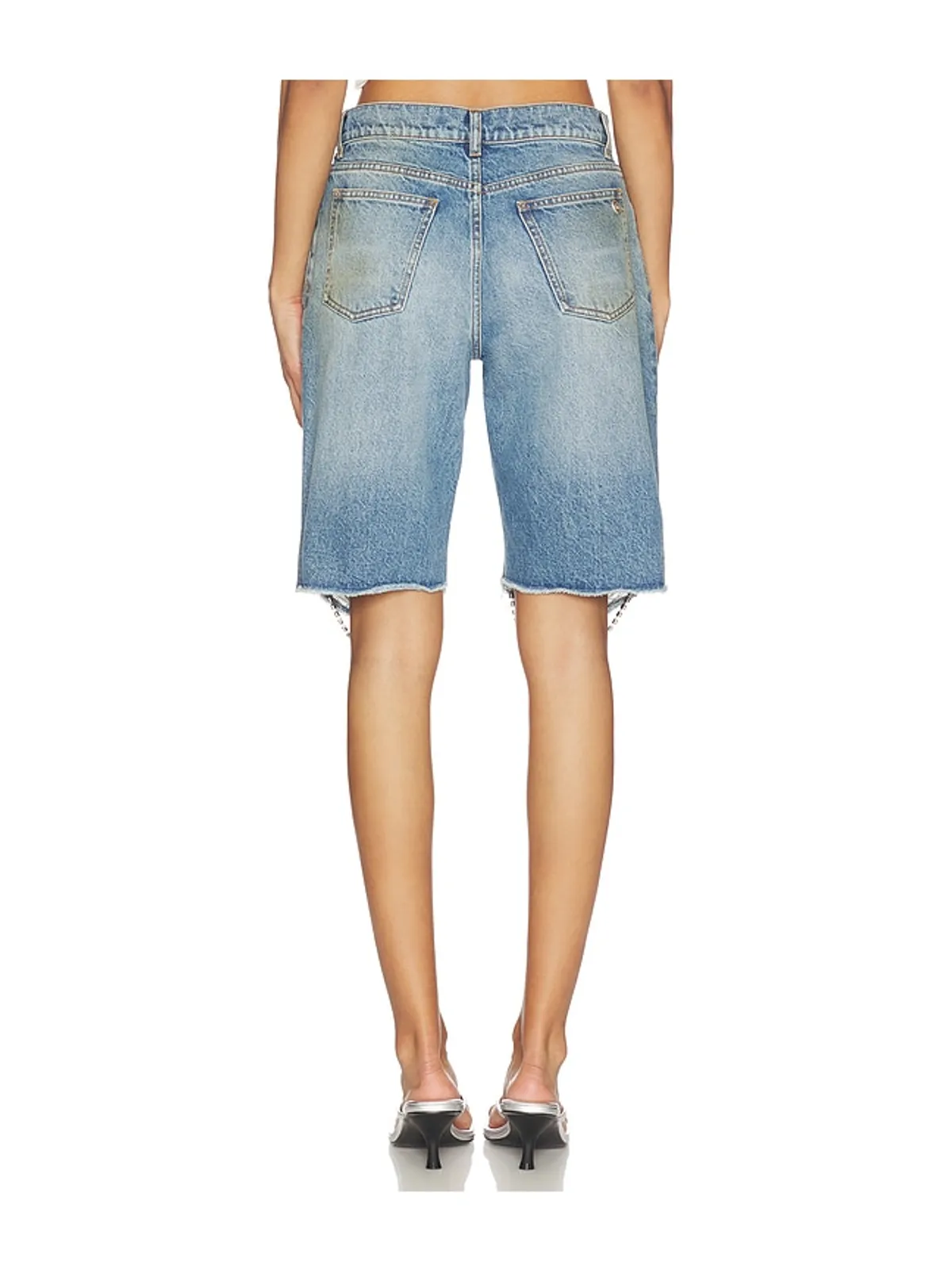 AREA CRYSTAL FRAY JEAN ショートパンツ - 画像4