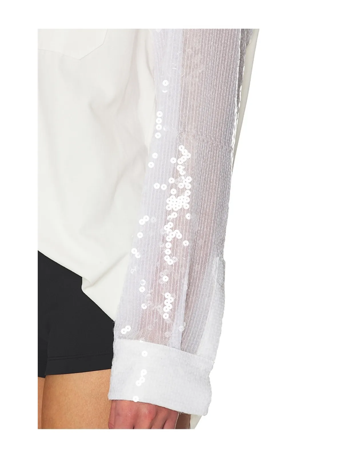 AREA DECONSTRUCTED SEQUIN OXFORD シャツ - 画像6