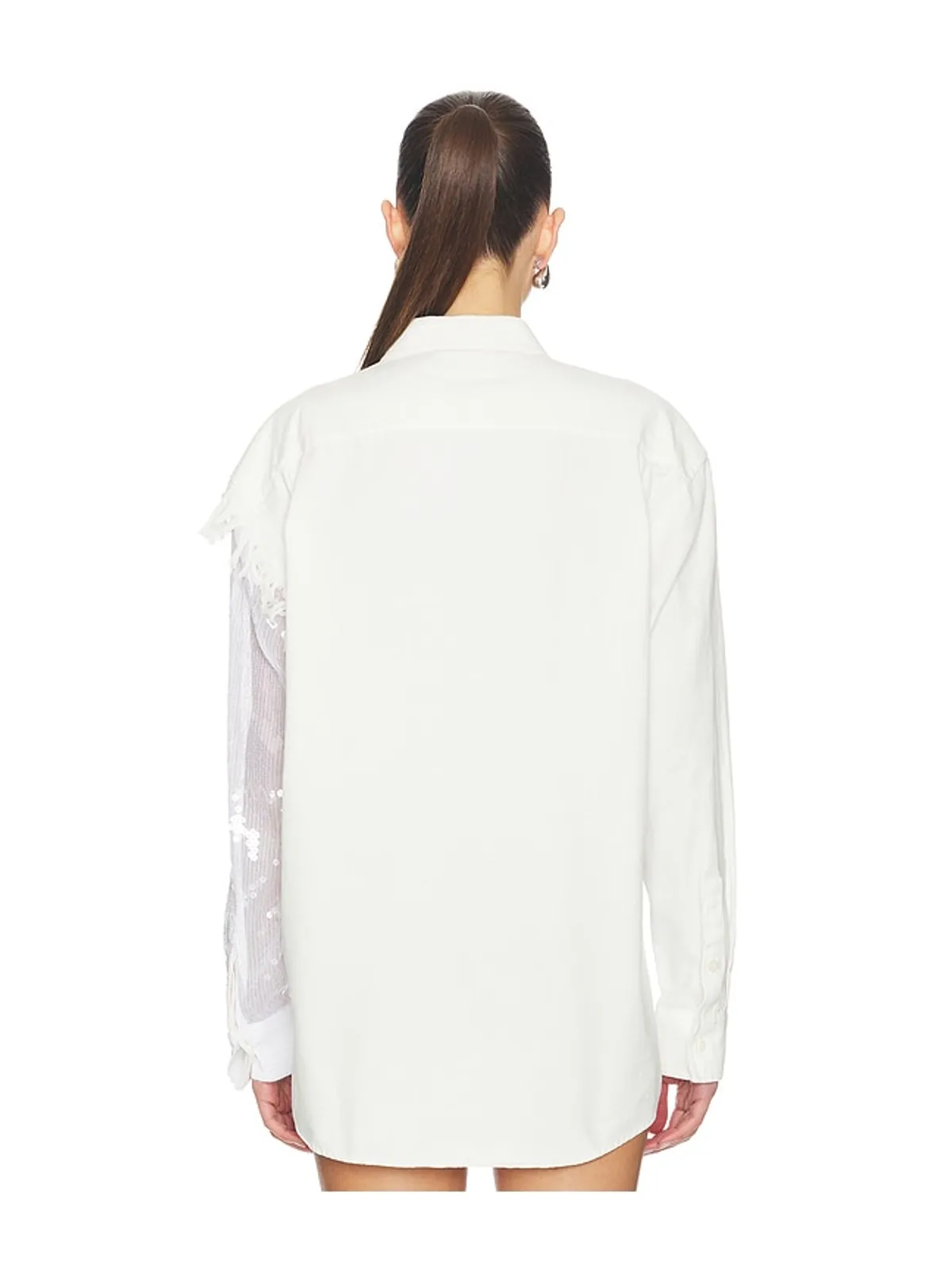 AREA DECONSTRUCTED SEQUIN OXFORD シャツ - 画像4