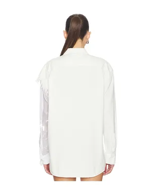 AREA DECONSTRUCTED SEQUIN OXFORD シャツ - サムネイル4