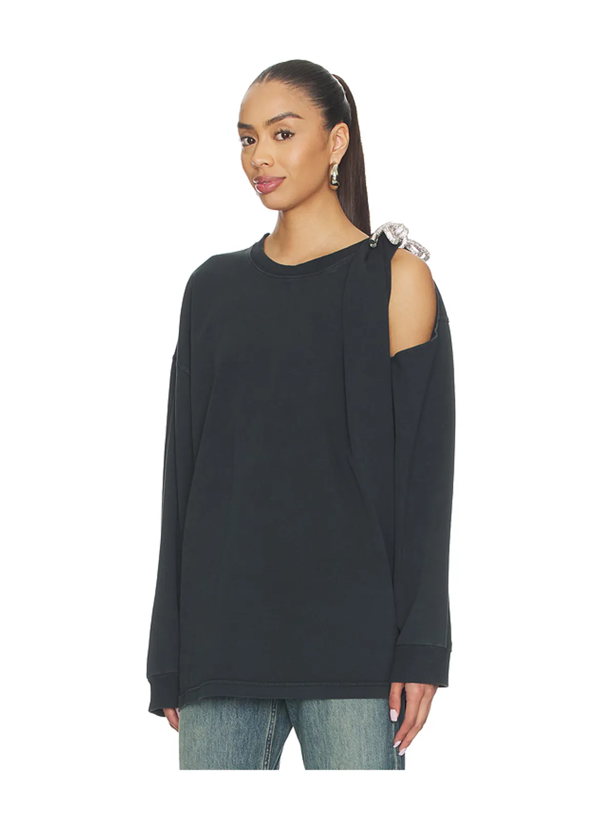 AREA CRYSTAL KNOT LONG SLEEVE Tシャツ - 画像2