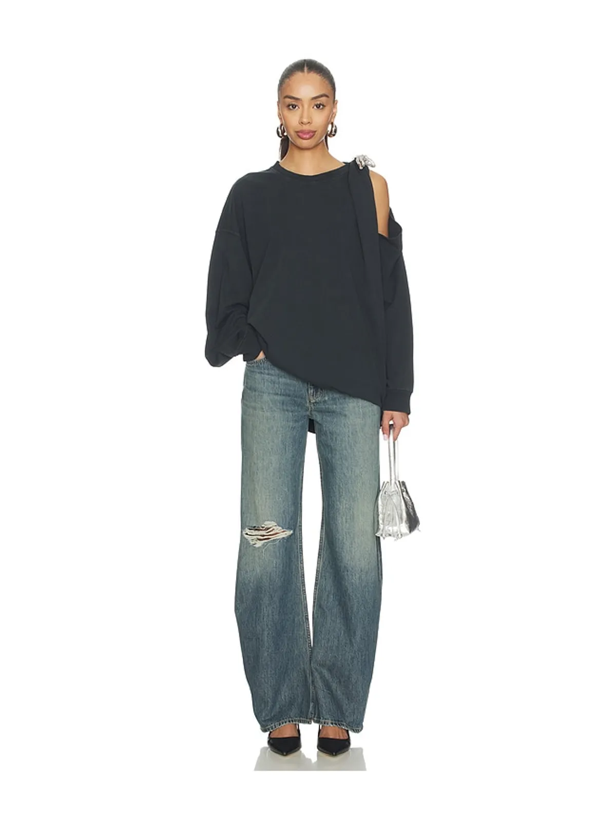 AREA CRYSTAL KNOT LONG SLEEVE Tシャツ - 画像4